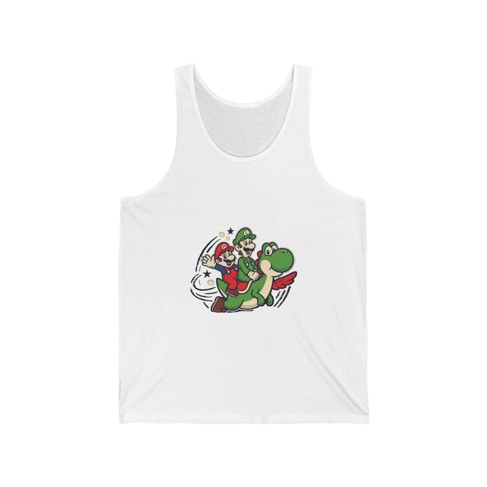 Graphic Tank Top — Retro Gaming Yoshi & Friends Design