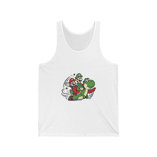 Graphic Tank Top — Retro Gaming Yoshi & Friends Design