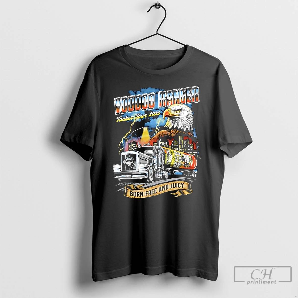 Premium Voodoo Ranger Tanker Tour 2025 Born Free And Juicy Eagle T Shirts