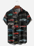 Vintage Car Chest Pocket Men's Trendy Hawaiian Shirts